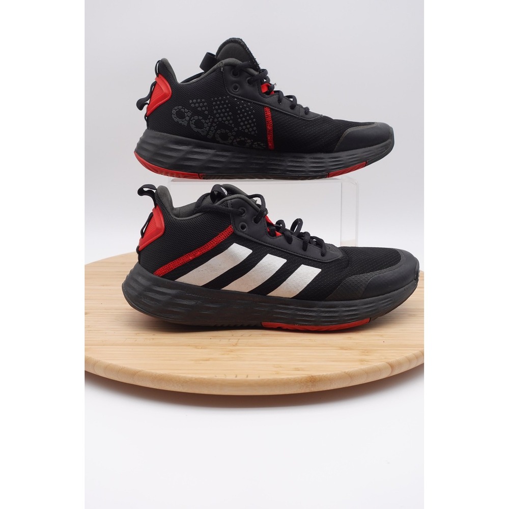 Adidas Mens Size 11 Black Red Mesh LIGHTMOTION Mid Top Basketball Sneakers